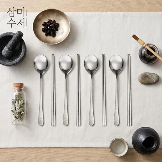 무민 더키친 샌딩 한식 수저세트 4벌