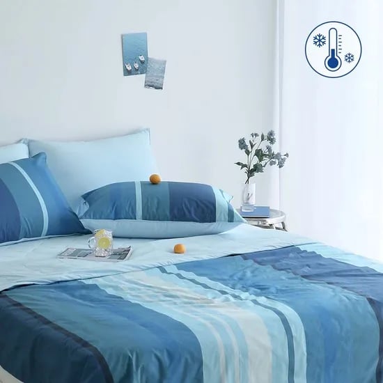 부드러운 냉감 고밀도 순면 여름 슬림 차렵이불 2 color 2size