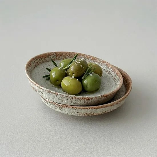스톤오브제 라운드 소스접시 MADE IN JAPAN