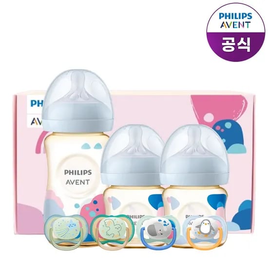쿠폰가7.9만/신생아 출산준비 젖병 2종 쪽쪽이 포함 세트(선물박스포함)