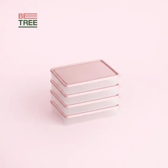 부드럽게 휘어지는 냉동 소분 정리 밀폐용기 1500ml 4개