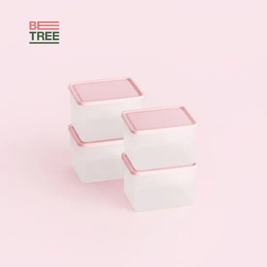 부드럽게 휘어지는 냉동 소분 정리 밀폐용기 1700ml 4개