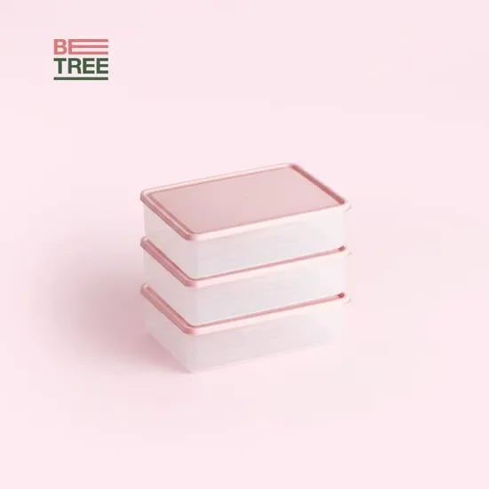 부드럽게 휘어지는 냉동 소분 정리 밀폐용기 2300ml 3개