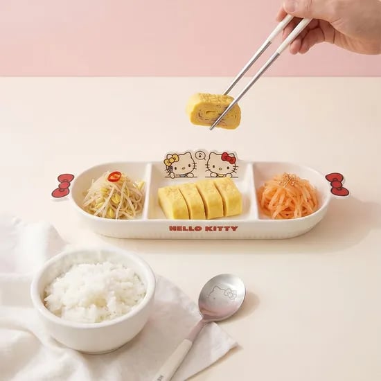 헬로키티 앳홈 3칸 도자기 나눔접시 (정품라이센스)