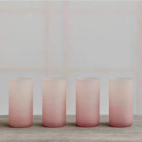 컵 유리 옻칠 정은진 작가 옻칠 블로잉 컵 핑크/블루
