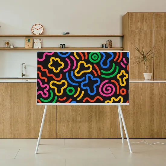 와이드아트뷰 더프리미엄 화이트 이젤스탠드 QLED 139cm(55인치) 4K 구글스마트TV