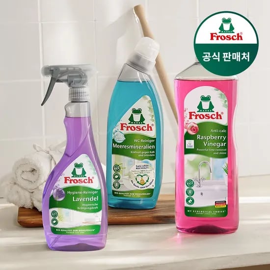 독일 라벤더 욕실클리너 500ml+변기클리너 750ml+다목적 라즈베리 식초1L
