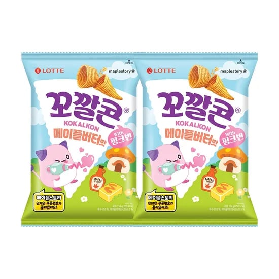 메이플스토리 X 꼬깔콘 메이플버터맛 134g x2개