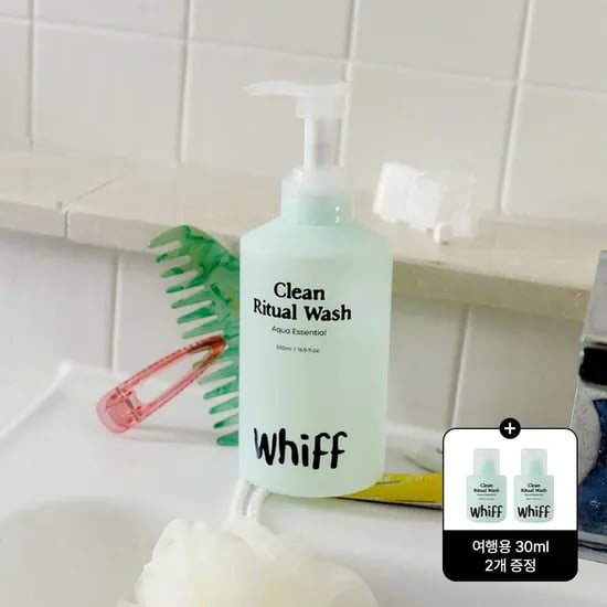 클린 리추얼 워시 체취 제거 약산성 바디워시 500ml 1개 + 여행용 30ml 2개 세트