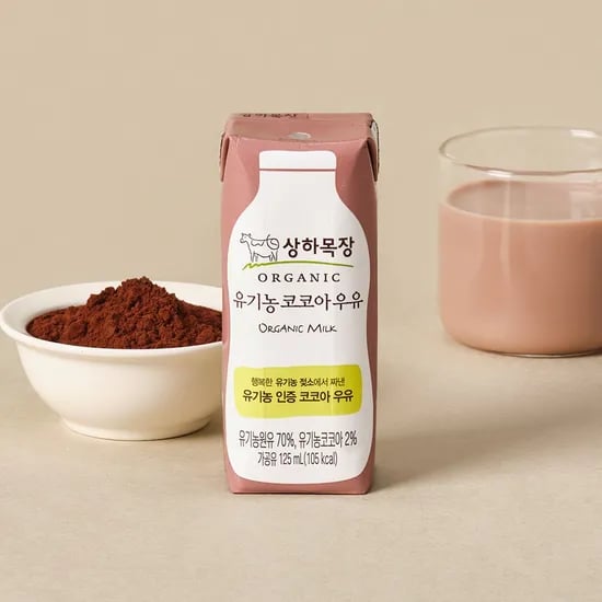 *상하목장 유기농 멸균 우유 코코아 125ml 24팩