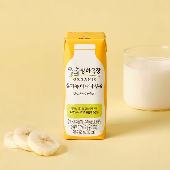 *상하목장 유기농 멸균 우유 바나나 125ml 24팩