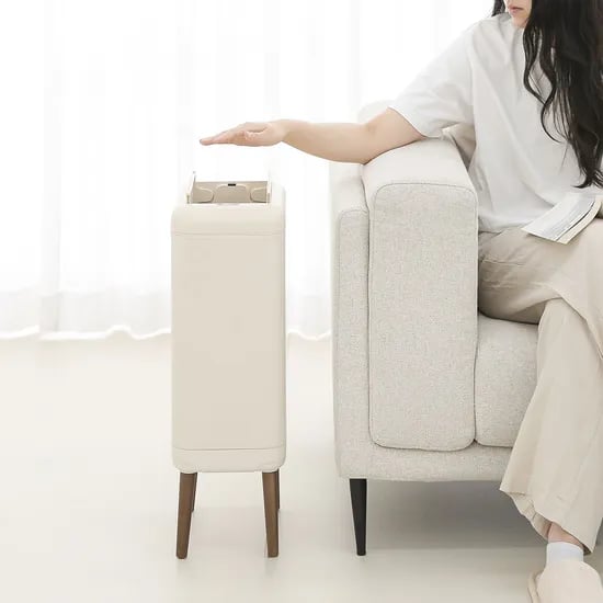 듀얼도어 스마트 자동 센서 휴지통 20L 인테리어 쓰레기통