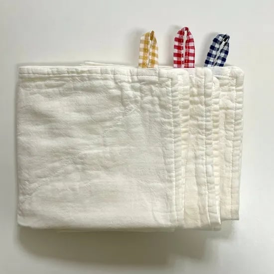 10장세트 정련된 3겹 4겹 소창 무형광 순면 주방 어린이집 고리 손수건 핸드 타올 답례품