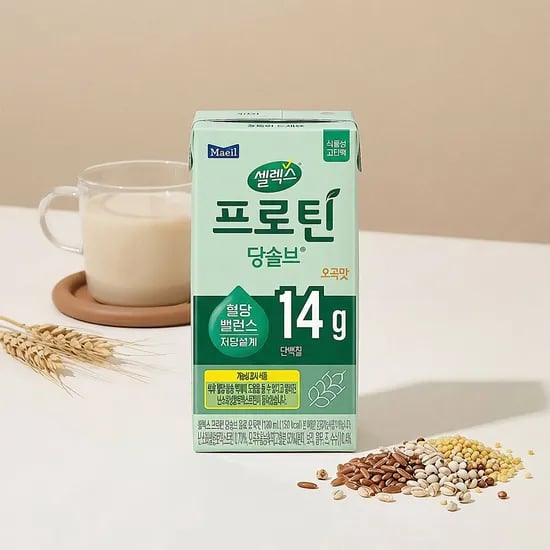 *(행사)셀렉스 프로틴 당솔브 음료 오곡맛 190ml 24팩