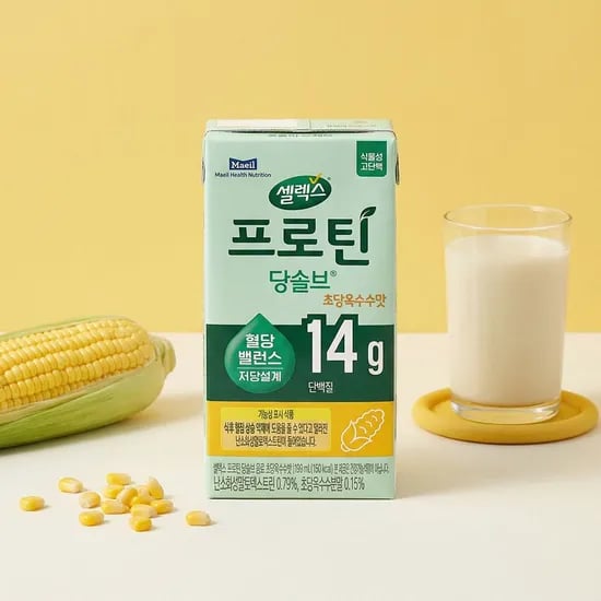 *(행사)셀렉스 프로틴 당솔브 음료 초당옥수수맛 190ml 24팩