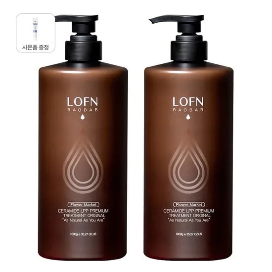 리뉴얼  헤어 트리트먼트 플라워마켓 1000g 2개 + 스칼프 에멀젼 15ml 증정
