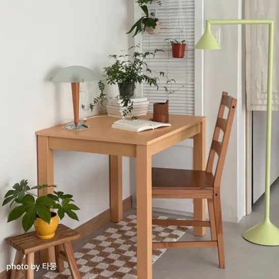 바크 2인/4인 원목 식탁 테이블 2colors