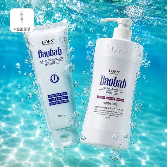 바오밥 패밀리샴푸 1000ml + 두피 각질 케어 스케일링 젤 150ml + 증정