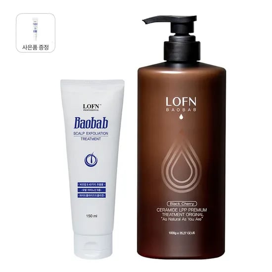 리뉴얼 헤어 트리트먼트 블랙체리 1000g + 두피각질제거 스케일링 젤 150ml + 증정