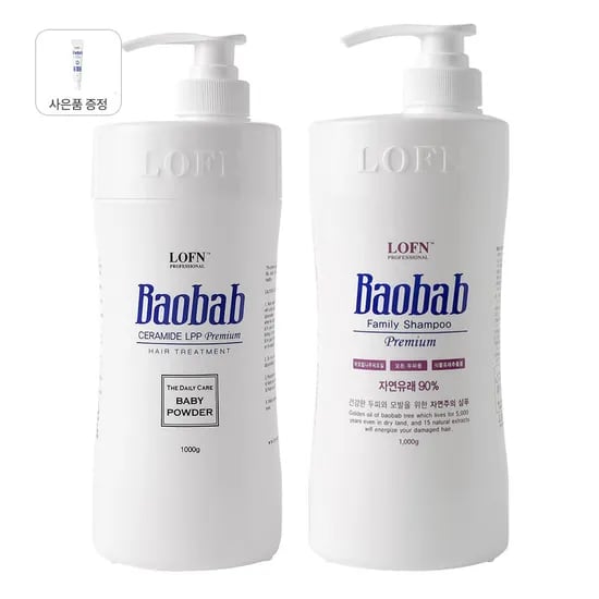 오리지널 트리트먼트 베이비파우더 1000g + 패밀리샴푸 프루티플로럴 1000g + 증정