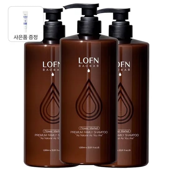 리뉴얼 샴푸 플라워마켓 1000g 3개 + 증정
