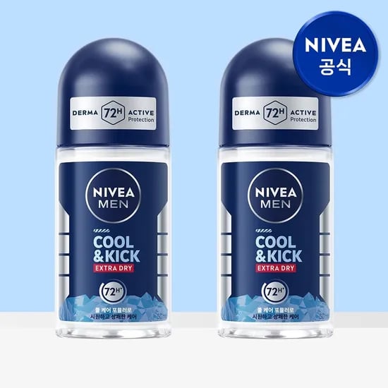 맨 데오드란트 롤온 쿨 앤 킥 50ml 2개