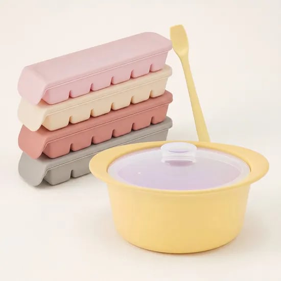 베스트 이유식 준비 세트 (이유식큐브4P+토핑스파츌라+멀티찜기)