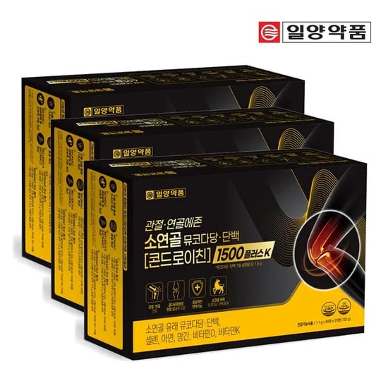 관절연골에존 소연골 뮤코다당단백 콘드로이친 1500 플러스 K 120정 3박스 (6개월분)