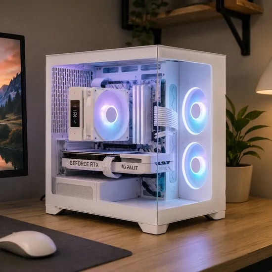 Pop 2 Vision RGB 화이트 감성 조립PC (7500F/5060/16GB)