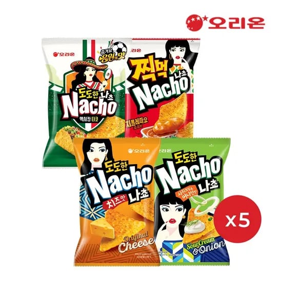 도도한 나쵸 4종 20개 (한정 타코맛+치폴레마요+치즈+어니언)