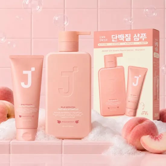 실크케라틴 피치에디션 샴푸 520ml+100ml 세트