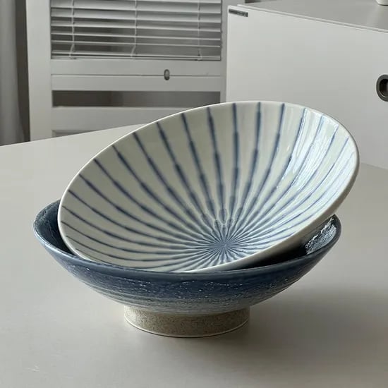 1+1 담음새가 좋은 넓은 샐러드볼 면기 (2color) MADE IN JAPAN