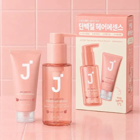 실크케라틴 피치에디션 워터글로우 100ml+워터팩 50g 세트