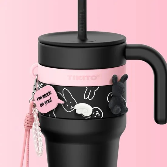 스위치 대용량 텀블러 버니 앤 크림 에디션 650ml, 블랙 + 핑크