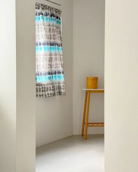 루시드 블루 도트 커튼 3size