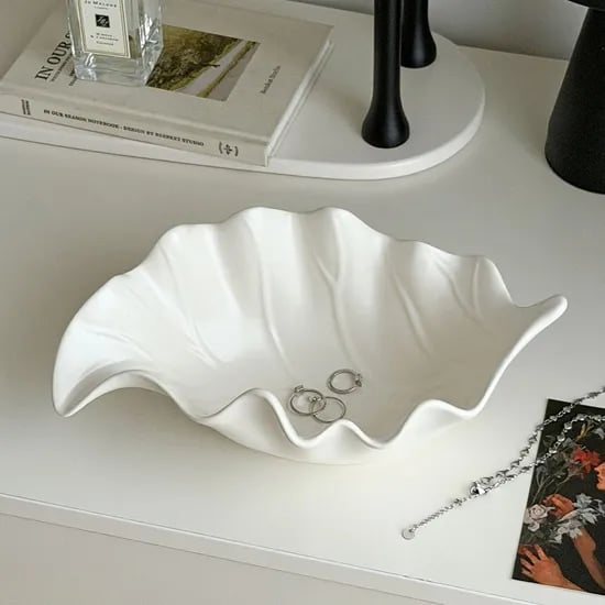 리프 세라믹 오브제 바스켓 소품트레이 악세사리트레이 15,900원