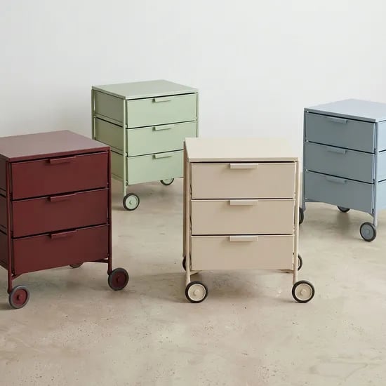 마일로 3단 이동식 수납 트롤리 4colors