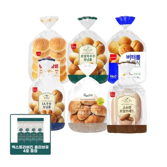 삼립 식사빵 골라담기 6종 2봉 외