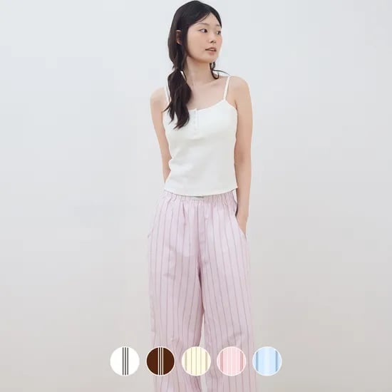 일상 스트라이프 사계절 파자마 롱팬츠 단품, 5Colors