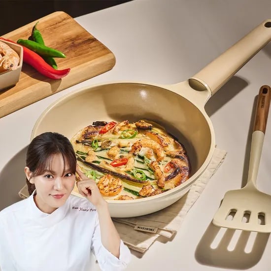 국내생산 인덕션 세라믹 프라이팬 28cm 베이지