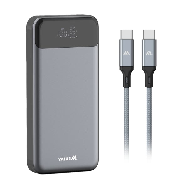 벨류엠 PD PPS 130W 초고속 충전 보조배터리 30000mAh +CtoC 60W 케이블 (55,900원/무료)