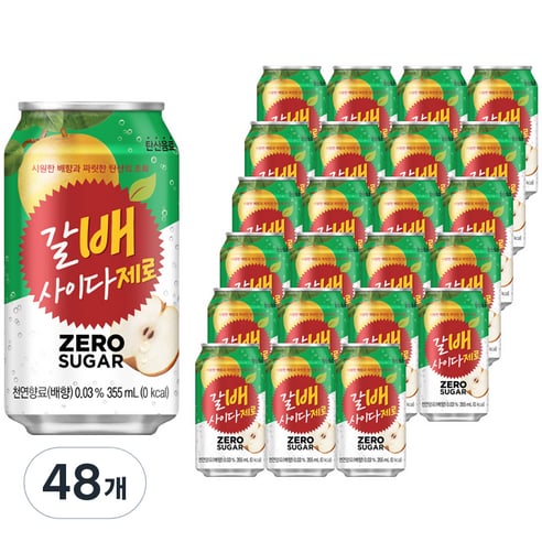 해태htb 갈배사이다 제로 355ml 24개(10,290원/무료)
