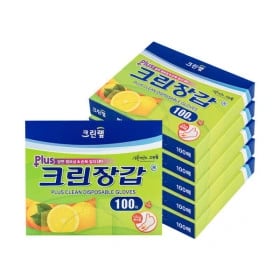 크린랲 크린장갑 플러스 1.5cm 길어진 양면엠보 100매 6개 (14,370원/무료)