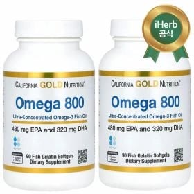 CGN 오메가800 피쉬오일 EPA/DHA 80% 90정 2통 (35,160원/무료)3