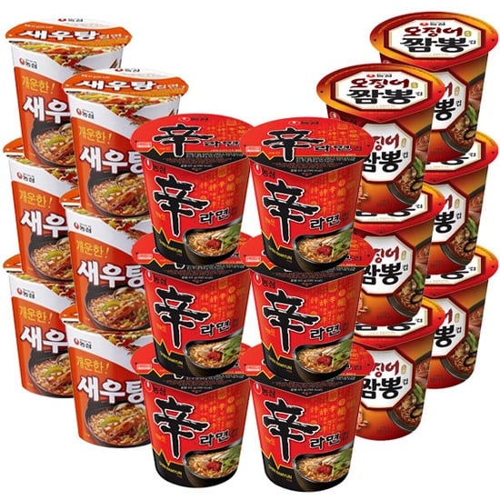 컵라면(신라면,새우,튀김,오짬)각 24개(16,580/무배)2