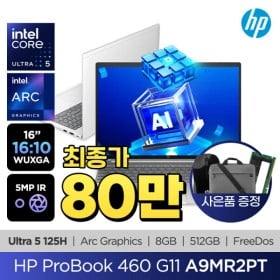 HP AI 프로북 460 G11 A9MR2PT 메모리더블업 16GB 512GB (비씨 농협카드 809,400원/무료)9