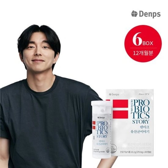 덴프스 덴마크 유산균이야기 100억 CFU 보장 60캡슐 x 6박스 (12개월분) (하나/농협카드 150,010원/무료)1
