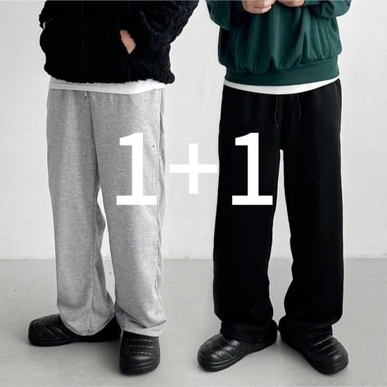 스웻팬츠 남자 와이드 트레이닝바지 1 + 1 쭈리/기모 (24,940원/무배)6