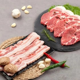 1등급 한돈 냉장 삼겹살 500g+목살 500g (18,380원/무배)3