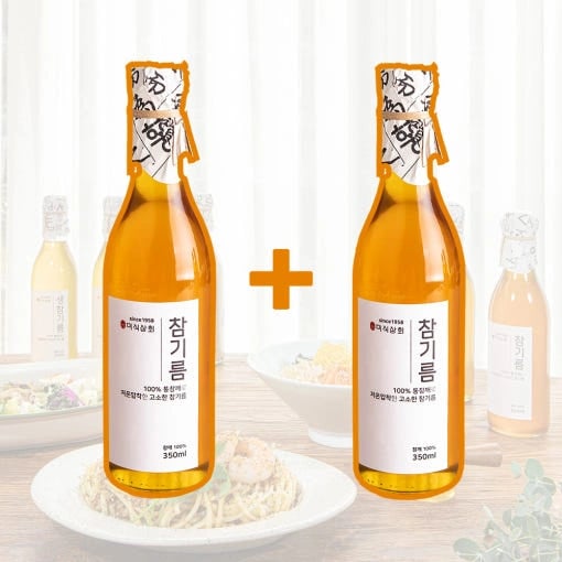 미식상회 저온압착 참기름 350ml *2병 (21,800원/무배)6